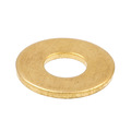 Prime-Line Flat Washer, For Screw Size #10 , Brass Brass Finish, 100 PK 9079685